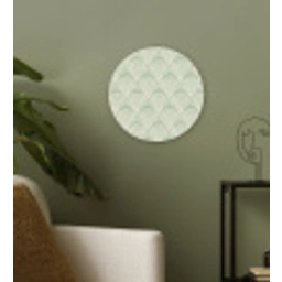 Waaiers - Patroon - Groen Wandcirkel kunststof plaat 5mm dik klein 188 -sfeer3