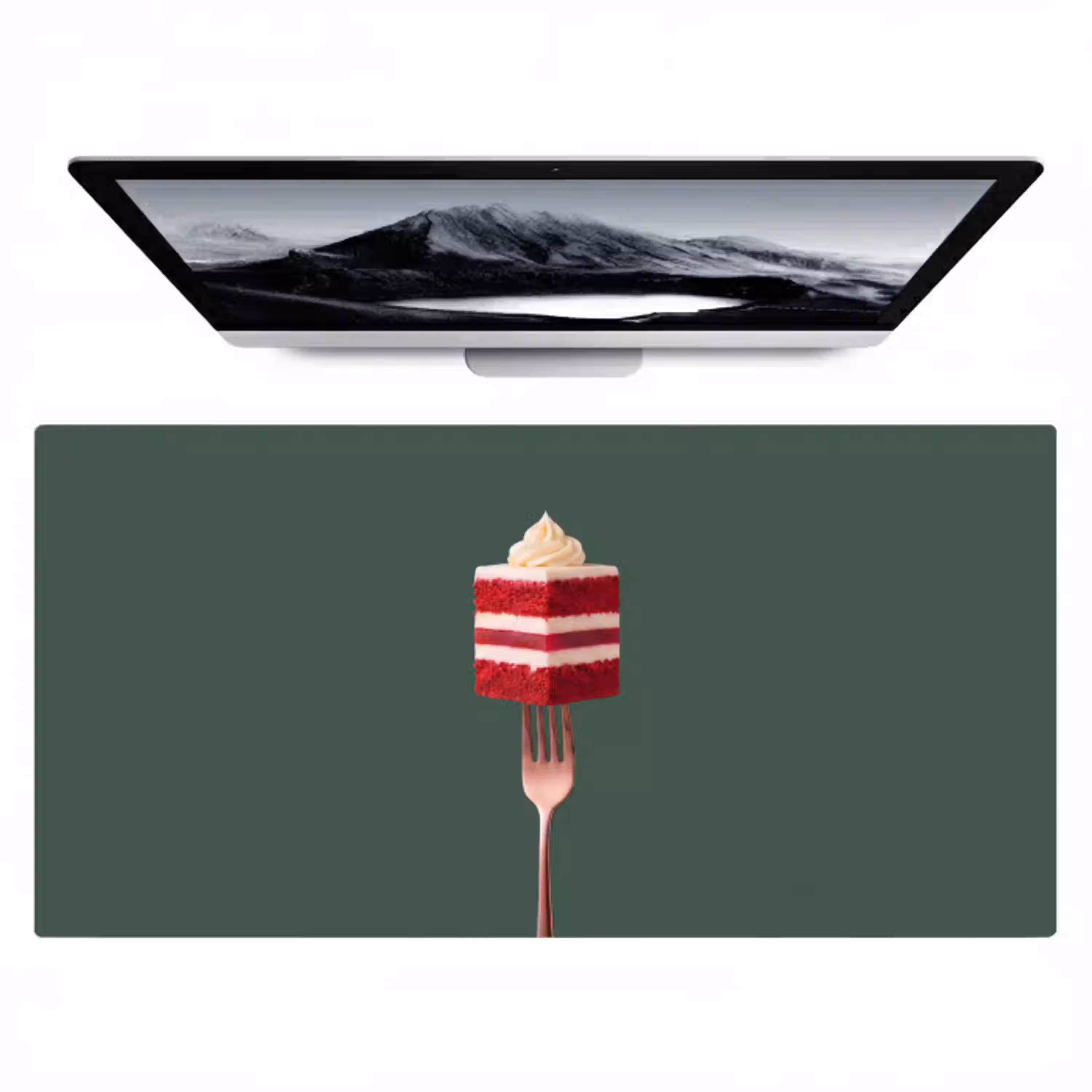 Cake - Vork - Rood Muismat XXL klein -zzz3d