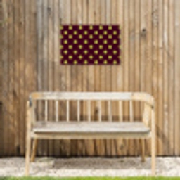 Klassiek - Stippen - Groen Tuinposter op houten frame 2 cm dik klein 845 -sfeer4