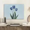 Tulpen - Blauw - Bladeren PET vilt klein -sfeer1