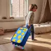 Vrolijke smileyregen Kinderkoffer - Blauw klein -sfeer1