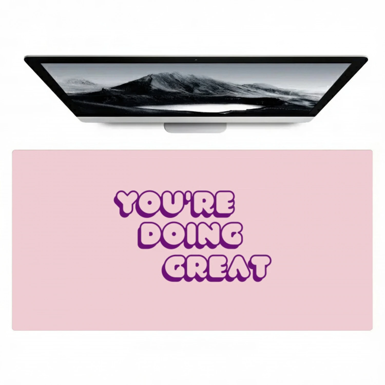 You're doing great - Roze - Bubble letters Muismat XXL klein -zzz3d