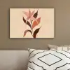 Minimalistisch - Bloem - Bladeren - Beige canvas 2cm klein -sfeer3