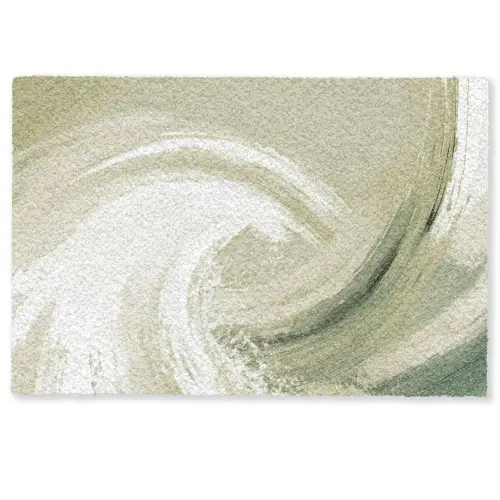 Abstract - Penseelstreken - Golven - Groen Deurmat klein -zkaufland3d