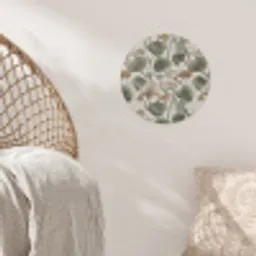 Elegant - Bladeren - Groen Wandcirkel behangsticker klein 186 -sfeer4