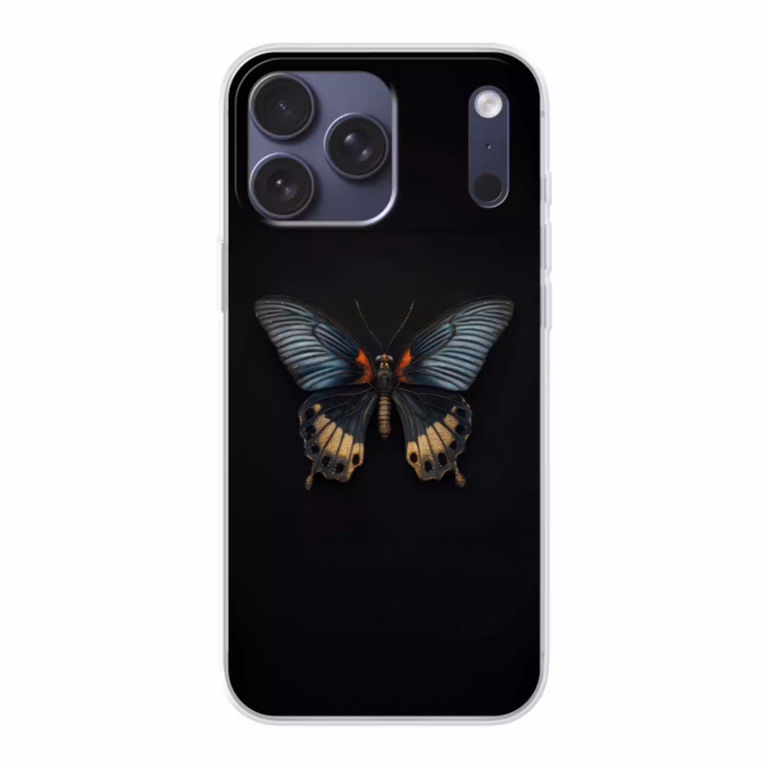 Vlinder - Metaalachtig - Geometrisch patroon Telefoonhoesje iPhone 17 Pro Max klein -3d