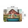 Konijn - Boerderij - Eieren Placemat vinyl groot -specs