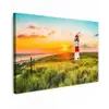 Vuurtoren - Natuur - Zon - Landschap - Gras - Strand - Zee canvas 2cm klein -z3d