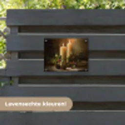 Kaarslicht - Kerst - Veelkleurig tuinposter los doek klein -sfeer3