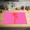 Palmbomen - Modern - Roze Inductie beschermer vinyl 3mm klein -sfeer5