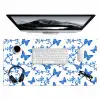 Vlinder - Bloemen - Blauw Muismat XXL klein 681 -3d