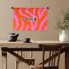 Zebraprint - Grafisch - COOL - Oranje Wandkleed katoen klein -sfeer6