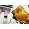 Zonnebloem - Dauwdruppels - Geel - Zonlicht laptophoes neopreen klein -bureau