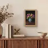 Tulpen - Kleuren - Hout - Vaas Light Box met kabel (Tafellamp) klein -sfeer2