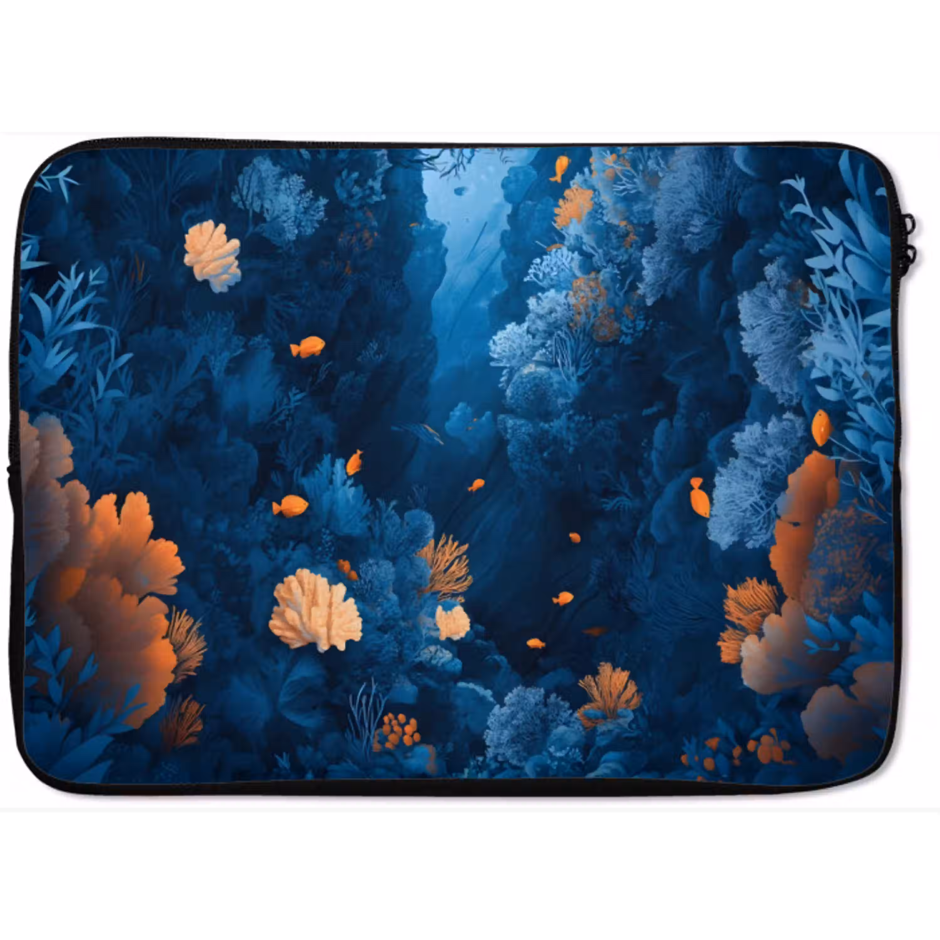 Koraalrif - Vissen - Oceaan - Blauw laptophoes neopreen klein -zkaufland3dotto