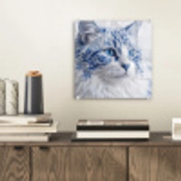 Kat - Patroon - Blauw plexiglas 5mm klein -sfeer1
