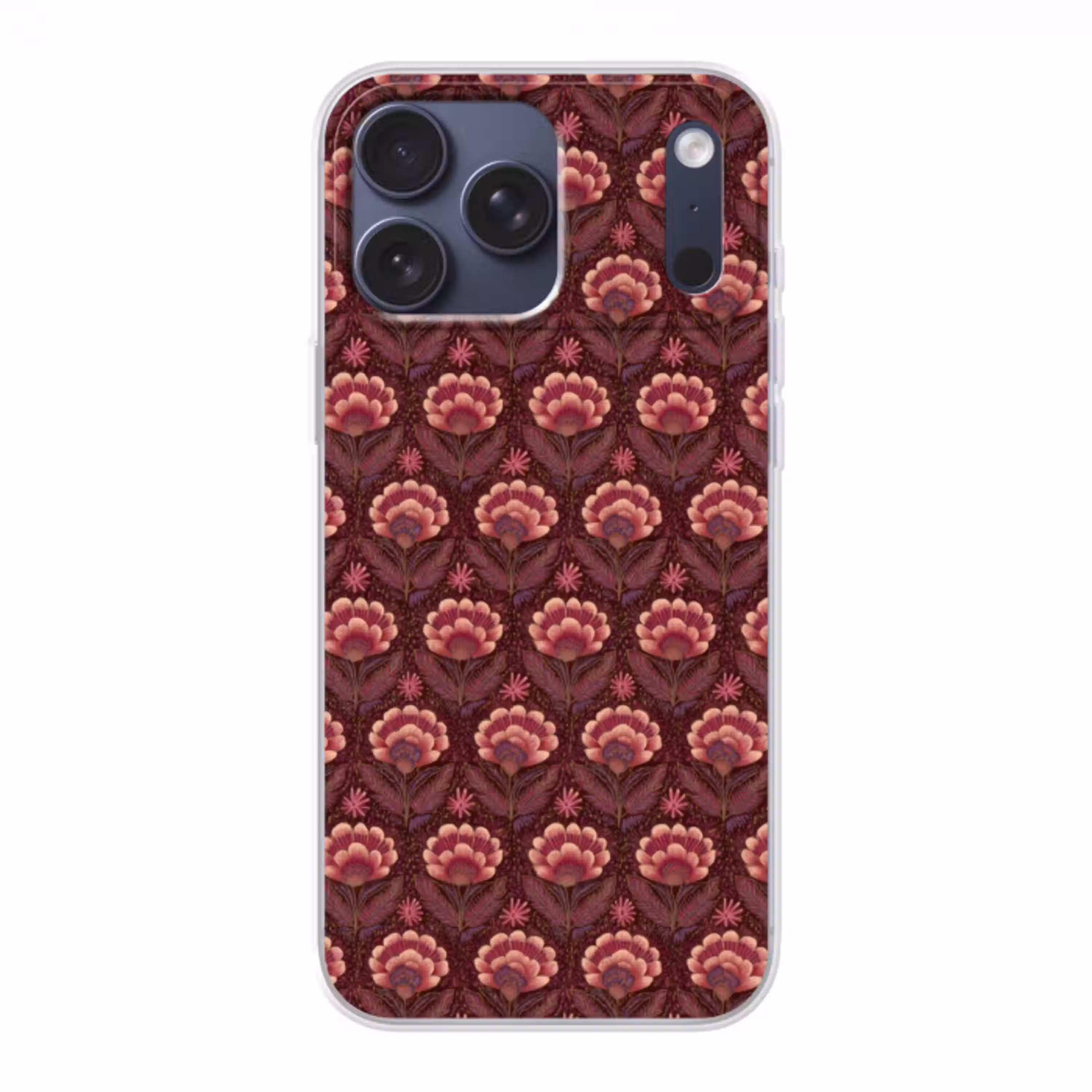 Bloemen - Waaier - Paars Telefoonhoesje iPhone 17 Pro Max klein 879 -3d