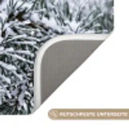 Dennenappel - Tak - Sneeuw - Winter - Sfeervol Badmat klein -USP_AntislipDE