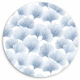 Waaier - Modern - Blauw Wandcirkel kunststof plaat 5mm dik klein 188 -3d