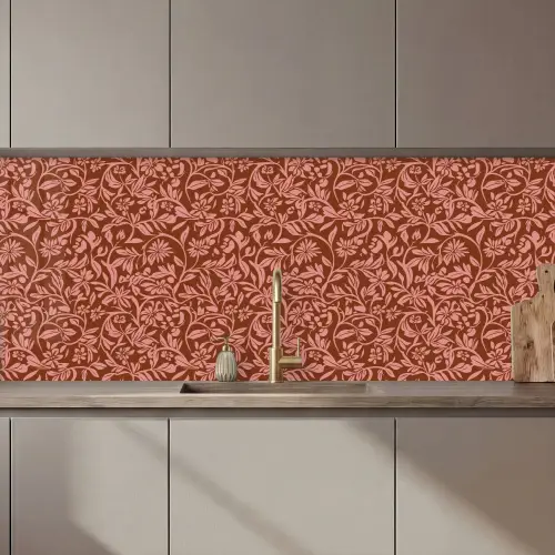 Bloemen - Print - Roze keuken achterwand 2 middel 871 zz_3dshopping