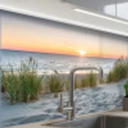 Zon - Natuur - Strand keuken achterwand 2 middel -zzzz3d_schuin