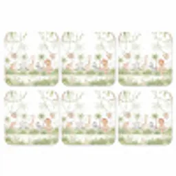 Dieren - Jungle - Pastel onderzetter kurk middel -3d