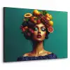 Vrouw - Hoodtooi - Tropisch - Fruit - Druiven Textielframe zwart klein -3d