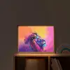 Leeuw - Verf- Kleuren - Dier Light Box met batterij (Wandlamp kind) middel -sfeer1_kind