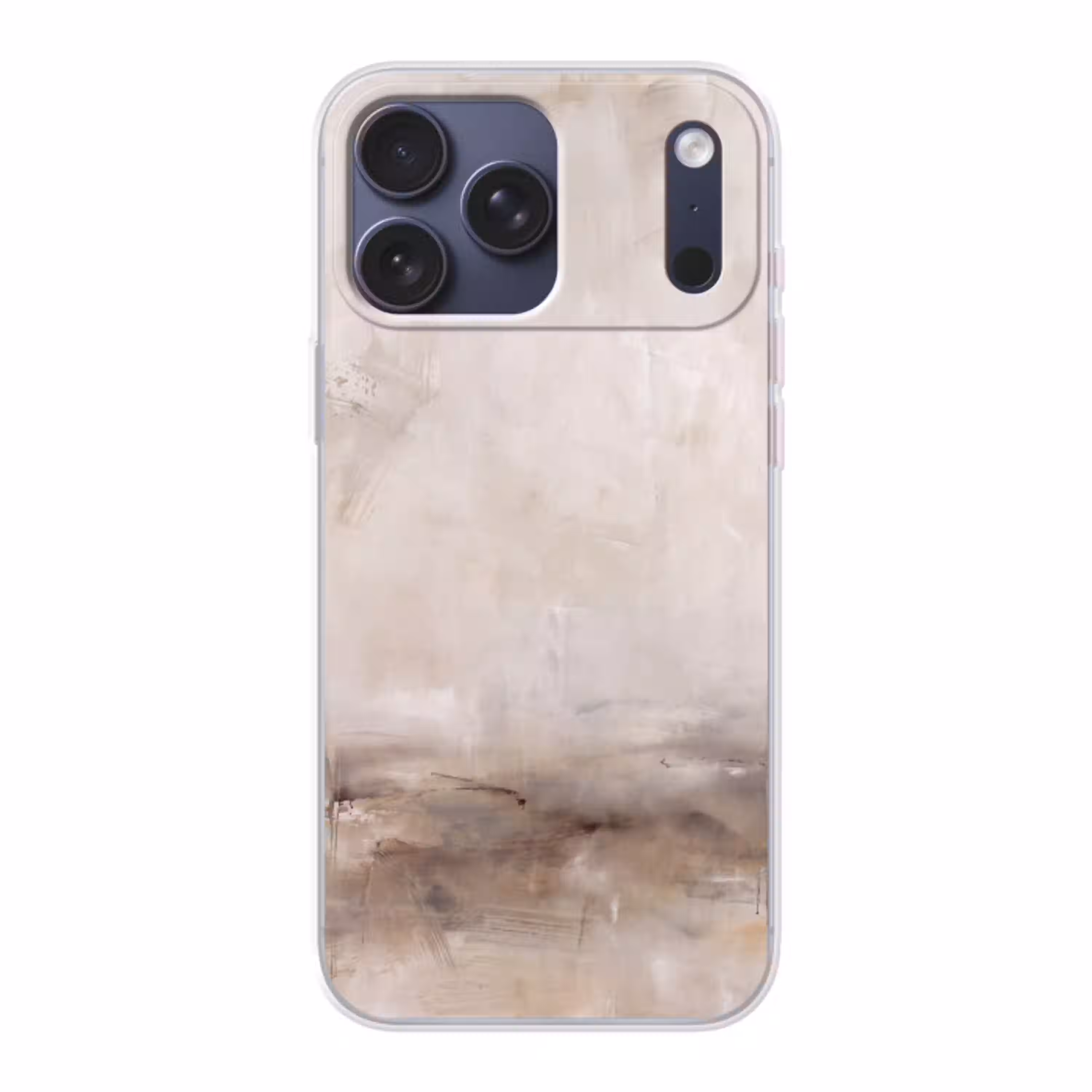Abstrakt - Landschap - Modern - Beige - Kunst Telefoonhoesje iPhone 17 Pro Max klein -3d