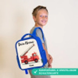 Brandweerwagen - Getekend - Rood Kinderrugzak - Blauw middel -sfeer3_DE