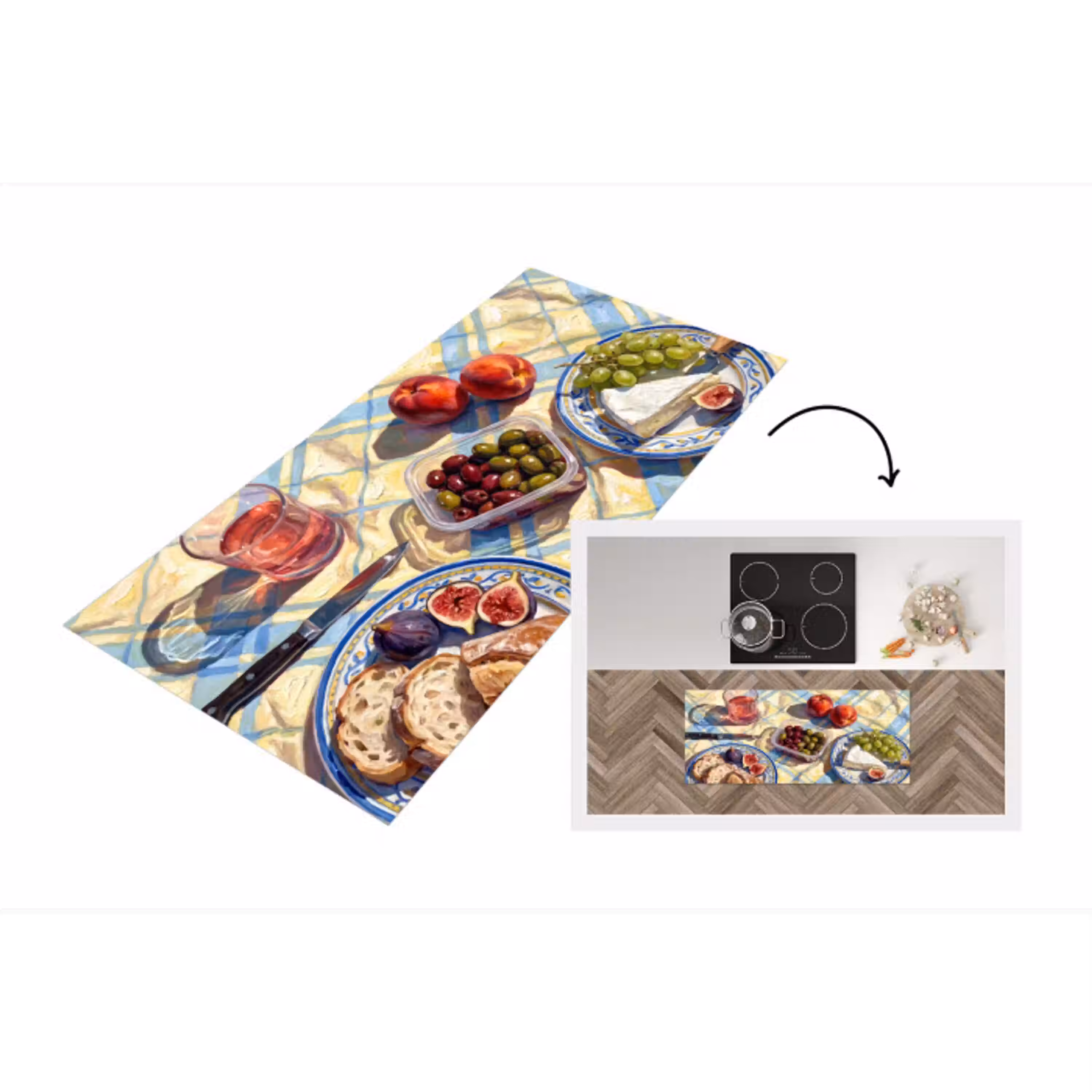 Eten - Picknick - Zomer Keukenloper - keukenmat middel -3d