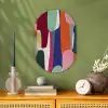 Vormen - Ritmisch - Kleuren - Abstract Wandcirkel Ovaal Forex klein -sfeer2