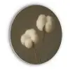 Takken - Katoen - Wit - Bollen Akoestische PET Vilt - Rond klein -3d