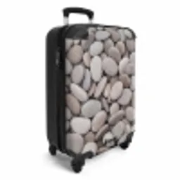 Kiezels - Stenen - Grijs NBS - Handbagage koffer - Volwassenen Unisex middel -productfoto_3d
