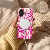 Lijnen - Roze - Beige - Abstract - Minimalistisch Toughcase MagSafe Apple iPhone 17 klein -USP_MagsafeV