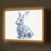 Delftsblauw - Haasje - Wit Light Box met batterij (Wandlamp) middel -z3d_website