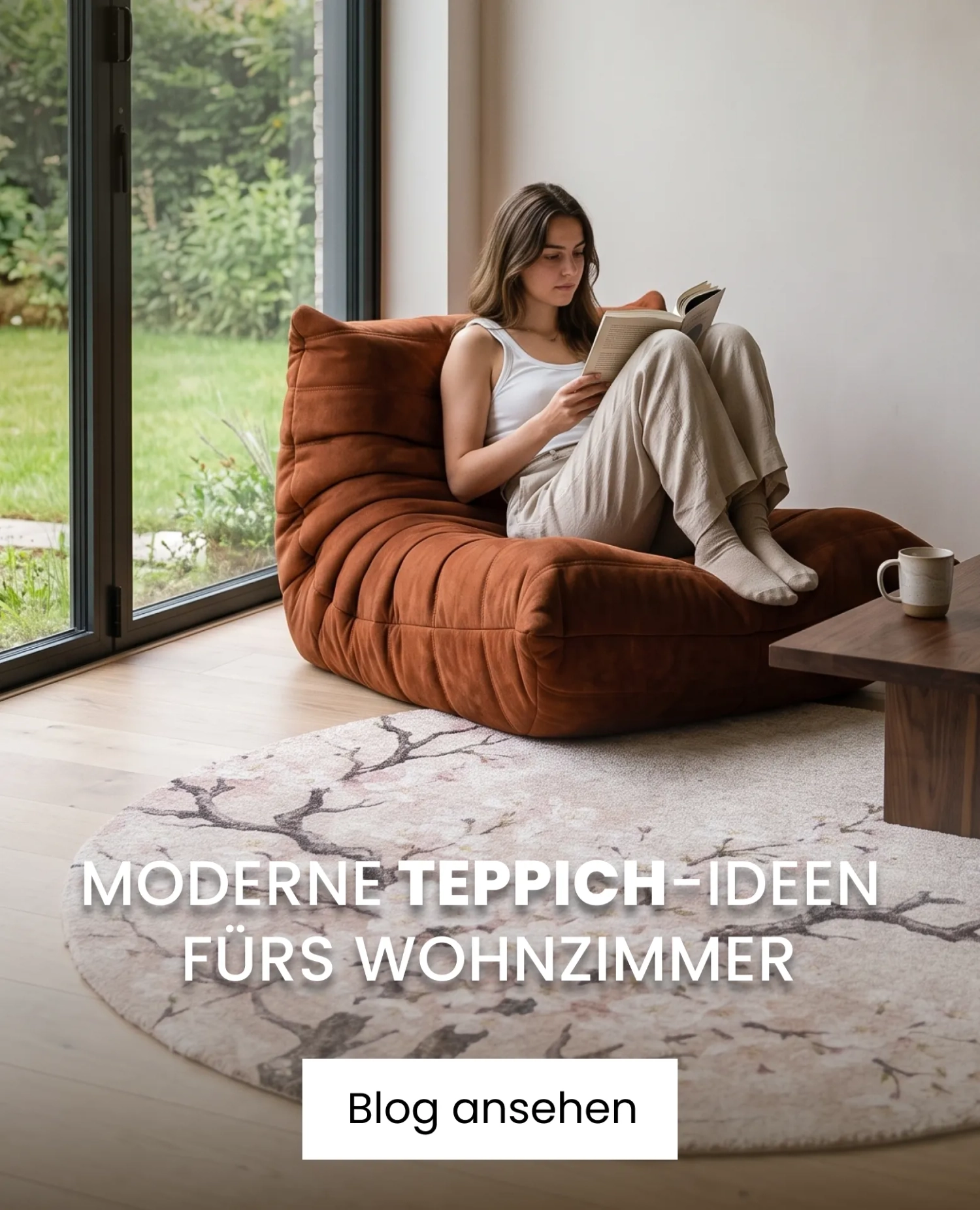 Moderner Teppich im Wohnzimmer