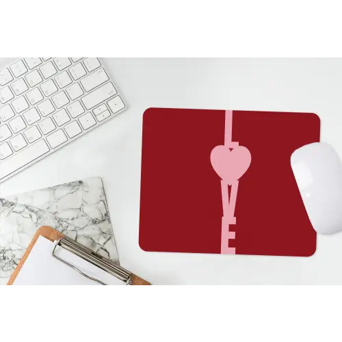 Love - Rood - Blokletters muismat rubber klein -witbureau