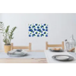 Bessen - Patroon - Blauw Muursticker klein 286 -eettafel