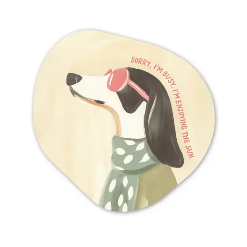 Quote - Hond - Zonnebril Wandcirkel Organisch Forex 3mm klein -3d