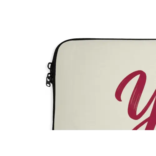 you go girl - Rood - Wit laptophoes neopreen klein -detail