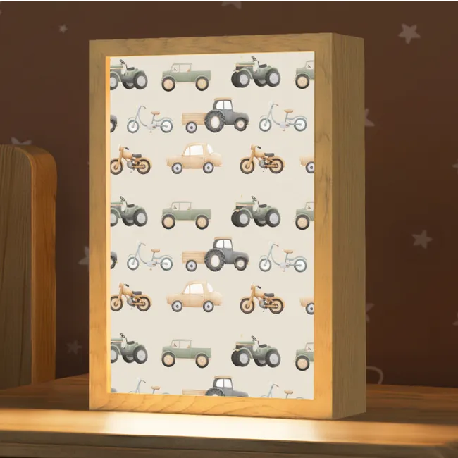 Kids’ Night Light - Retro - vehicles - pattern