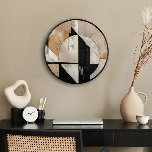Abstract - Modern - Geometrisch - Pastel Fotolijst rond zonder passe partout klein -sfeer1