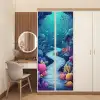 Onderwaterwereld - Grot - Zee - Blauw - Zeewier deurposter klein -sfeer3