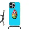 Drakenfruit - Blauw - Levendig Hoesje iPhone 16 Pro Max met koord klein -3d