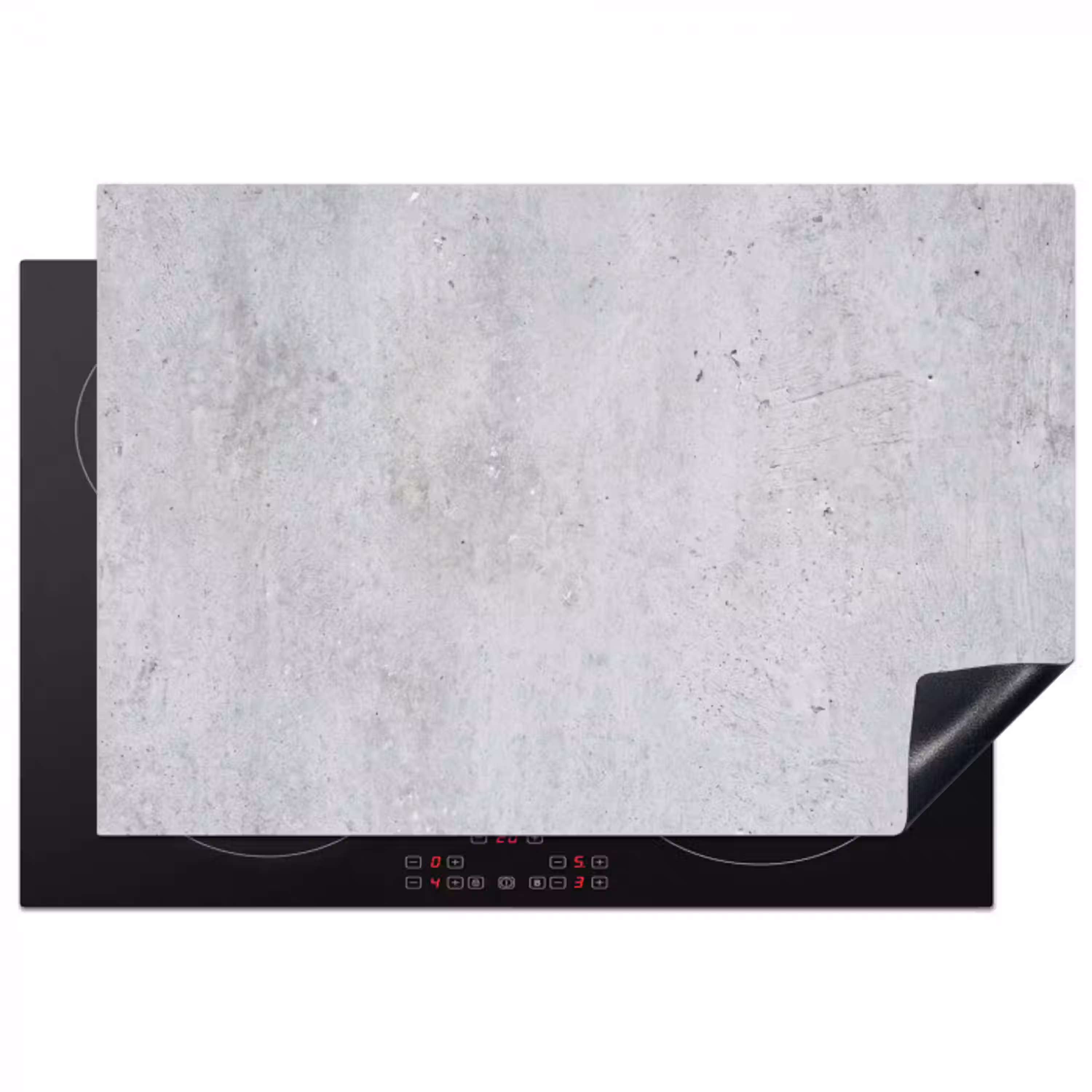 Beton - Textuur - Achtergrond - Grijs - Industrieel Inductie beschermer vinyl 3mm klein -3d