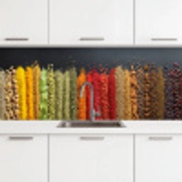 Specerijen - Kruiden - Banen - Regenboog keuken achterwand 2 middel -3d