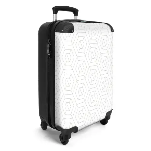Grafisch - Patroon - Modern NBS - Handbagage koffer - Kinderen Unisex middel 644 -productfoto_3d