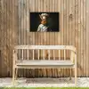 Konijn - Kok - Dier Tuinposter op houten frame 2 cm dik klein -sfeer4