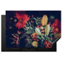 Boeket - Stilleven - Bloemen - Planten - Rood Inductie beschermer vinyl 3mm klein -3d